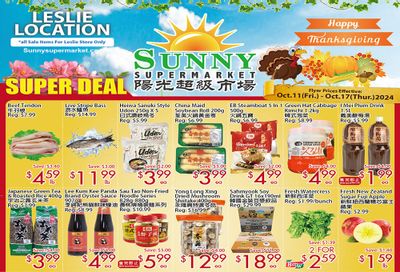 Sunny Supermarket (Leslie) Flyer October 11 to 17