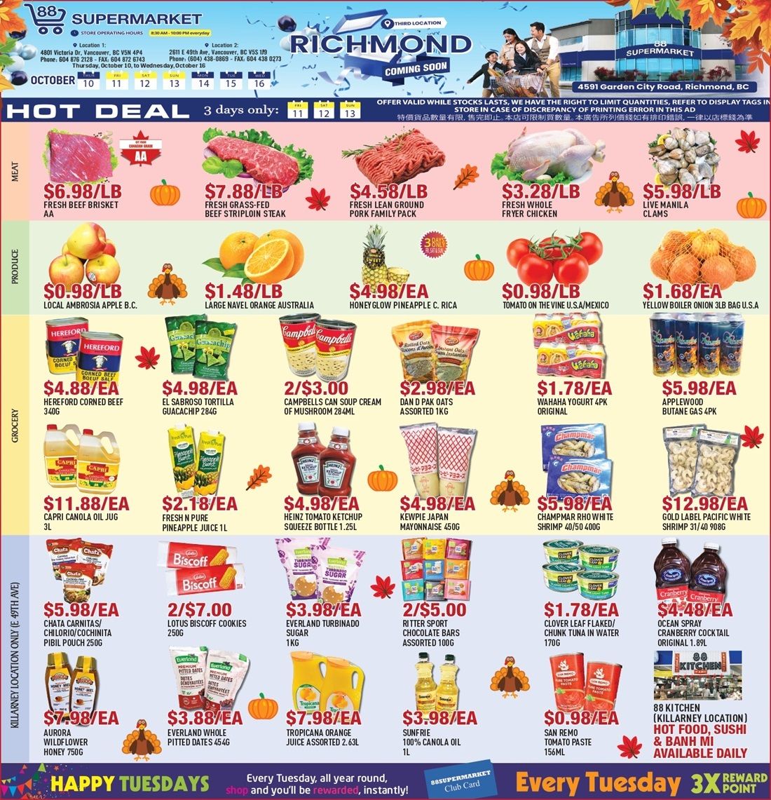88 Supermarket Flyer October 10 to 16