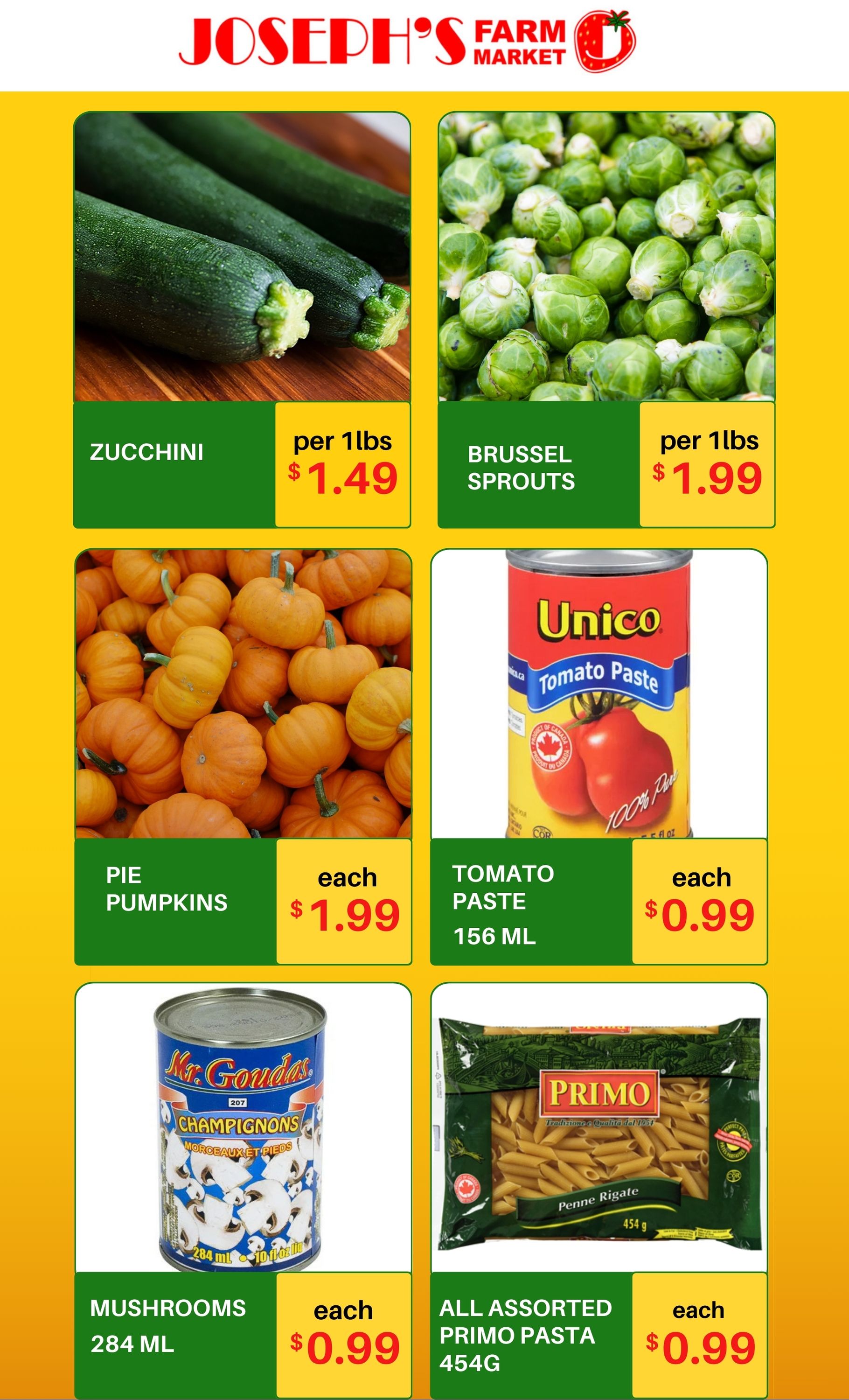 Joseph's Farm Market Flyer October 11 to 16