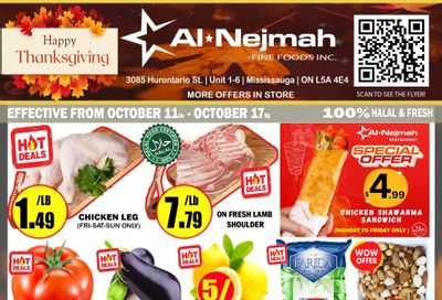 Alnejmah Fine Foods Inc. Flyer October 11 to 17