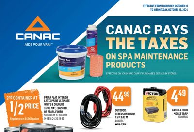 Canac Flyer October 10 to 16