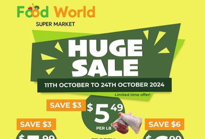 Food World Supermarket Flyer October 11 to 24