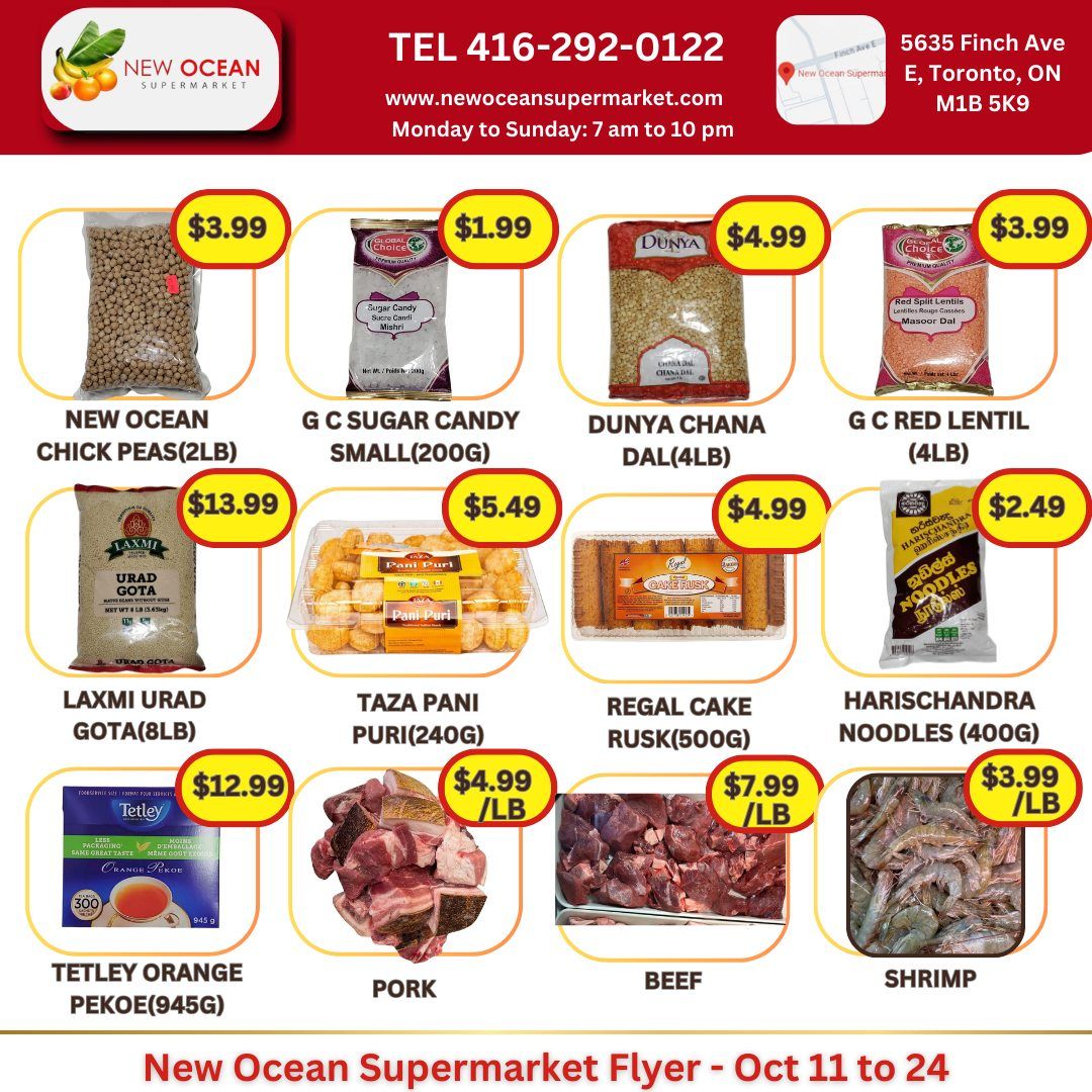 New Ocean Supermarket Flyer October 11 to 24