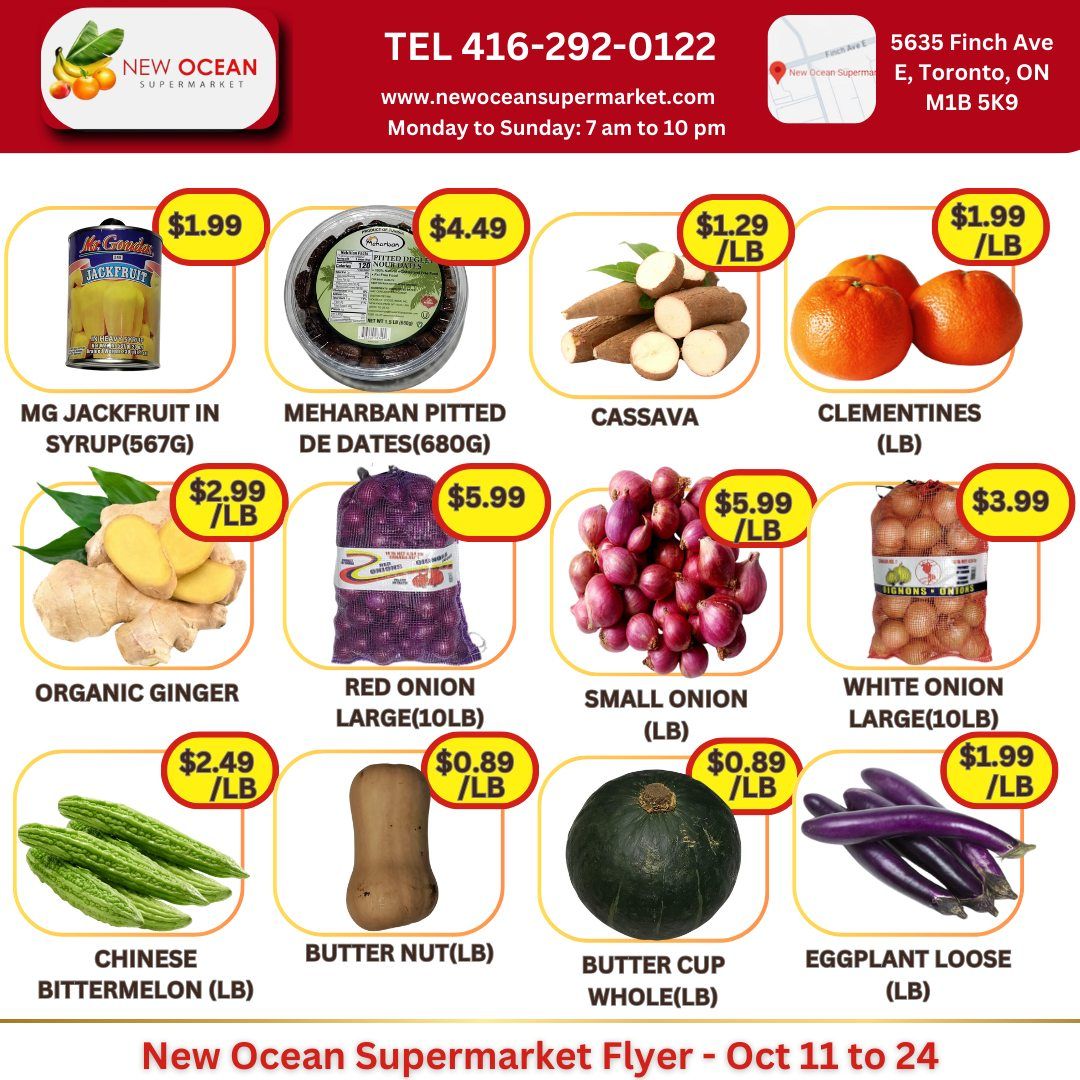 New Ocean Supermarket Flyer October 11 to 24