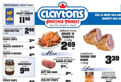 Claytons Heritage Market Flyer October 11 to 17