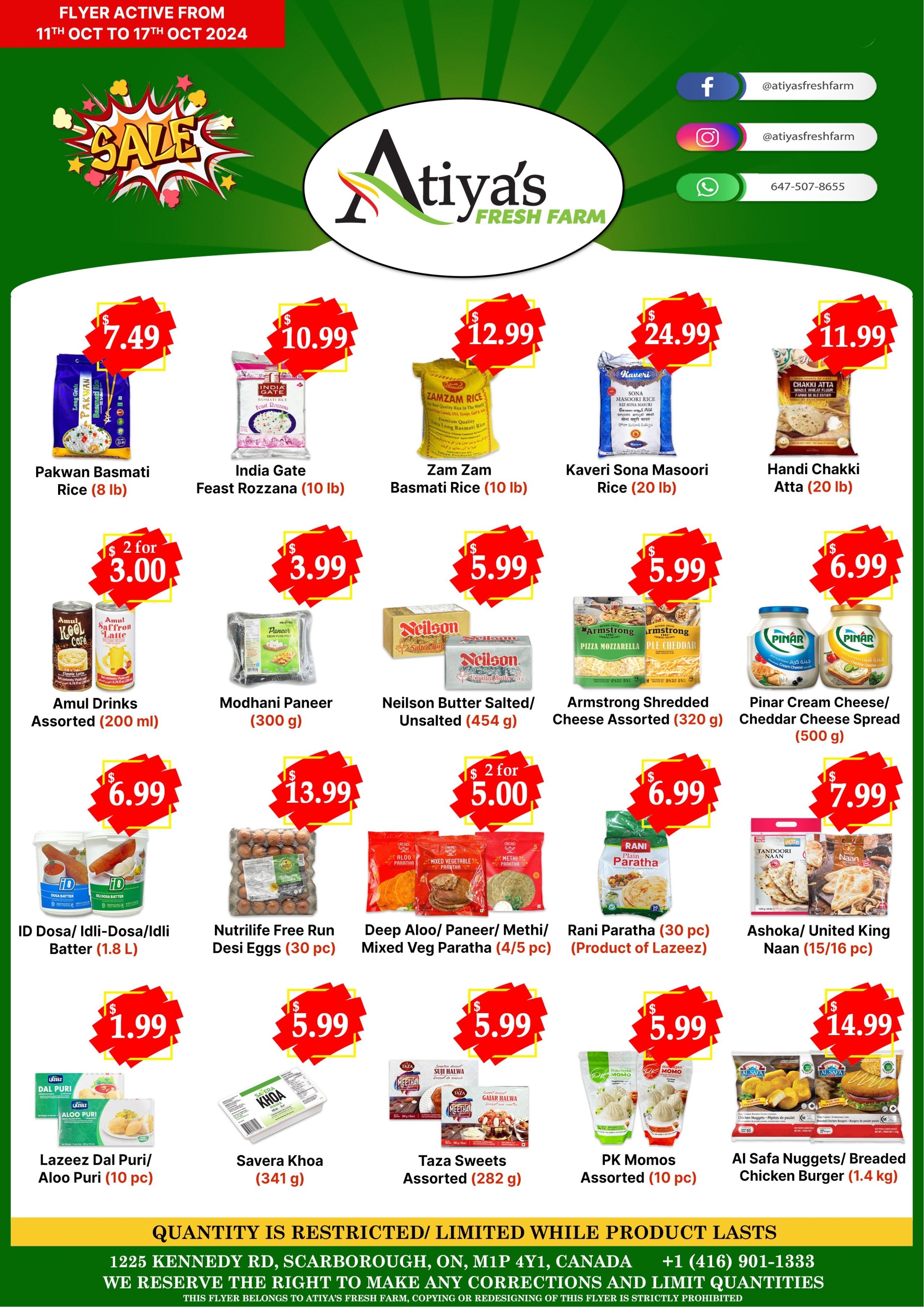 Atiya's Fresh Farm Flyer October 11 to 17