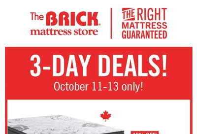 The Brick Mattress Store Flyer October 11 to 23