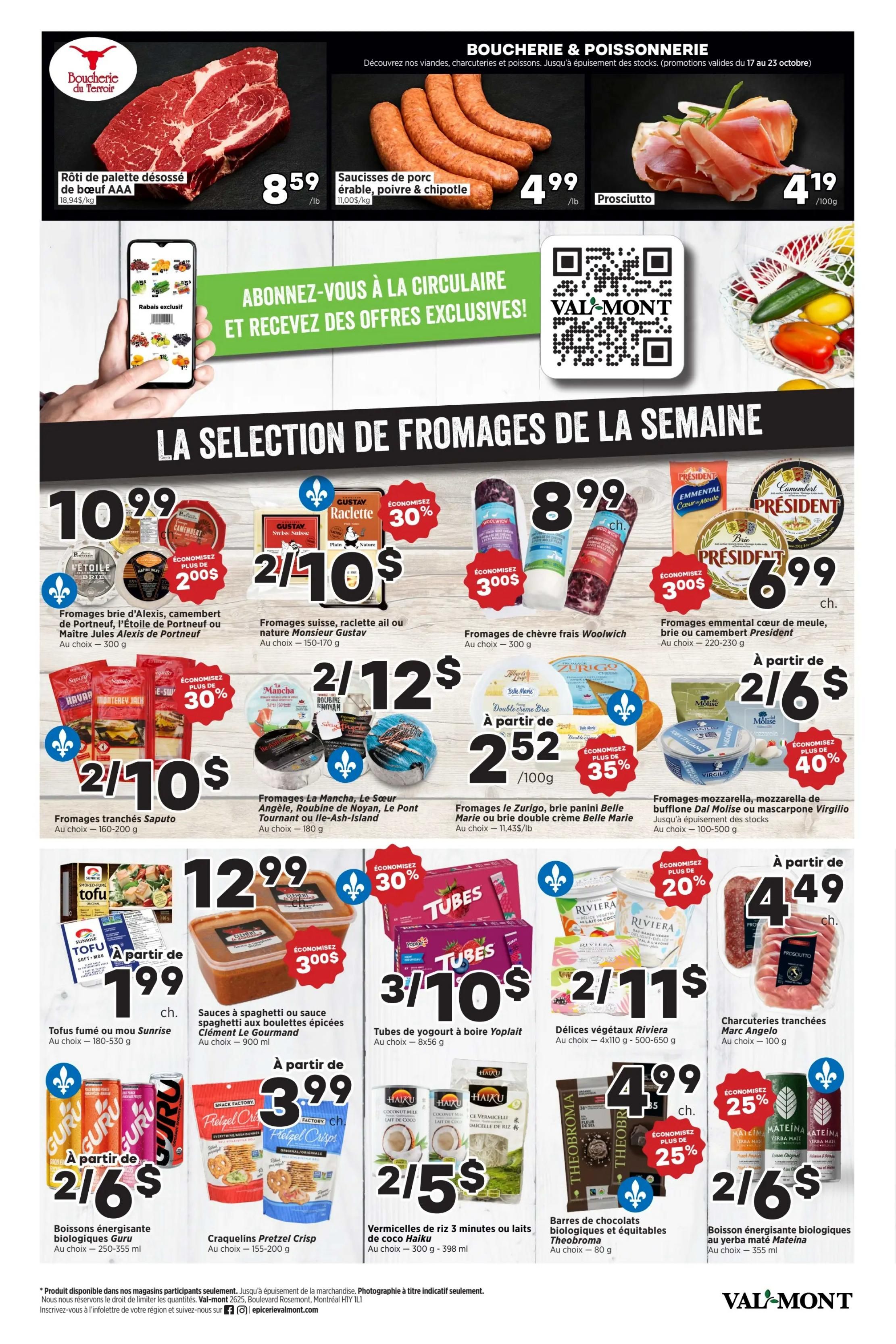 Val-Mont Flyer October 17 to 23