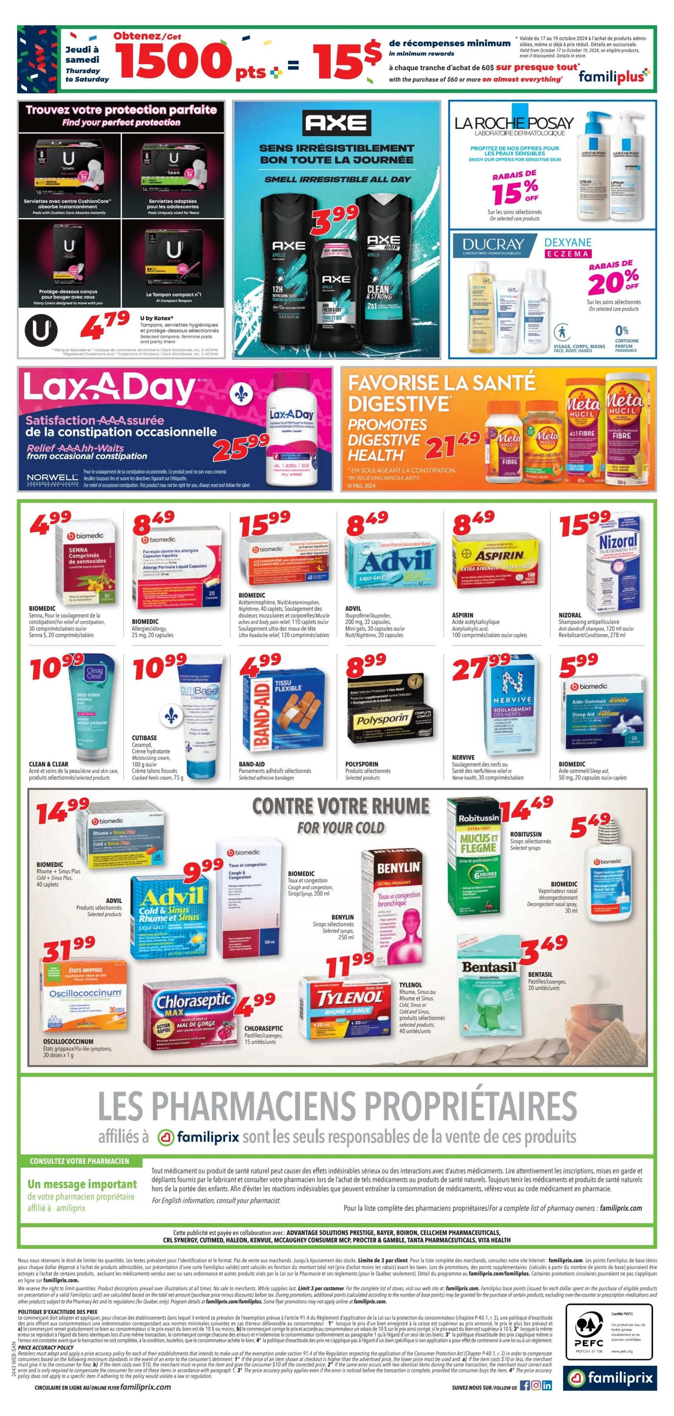 Familiprix Sante Flyer October 17 to 23