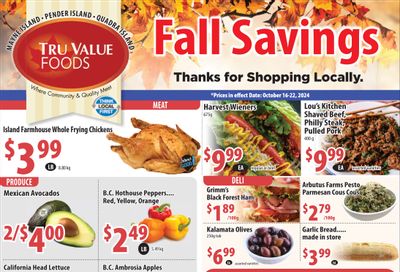 Tru Value Foods Flyer October 16 to 22