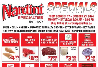 Nardini Specialties Flyer October 17 to 23