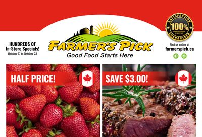 Farmer's Pick Flyer October 17 to 23