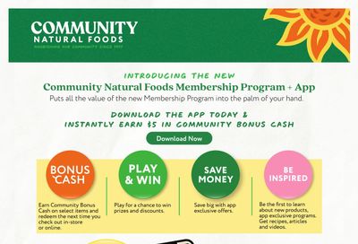 Community Natural Foods Flyer October 17 to 23