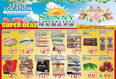 Sunny Supermarket (Leslie) Flyer October 18 to 24