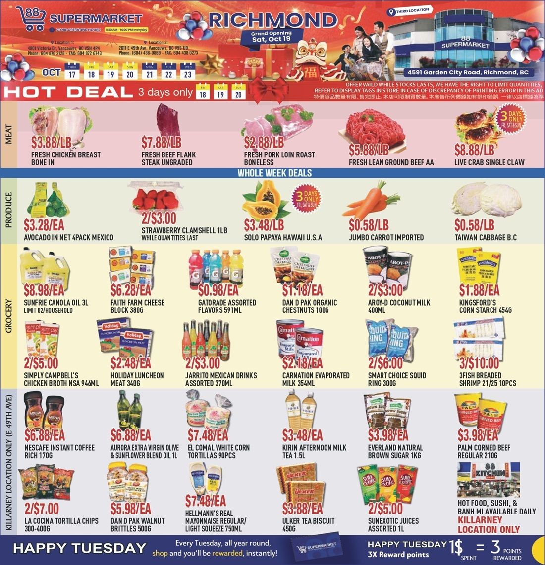 88 Supermarket Flyer October 17 to 23