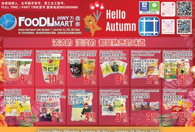 FoodyMart (HWY7) Flyer October 18 to 24