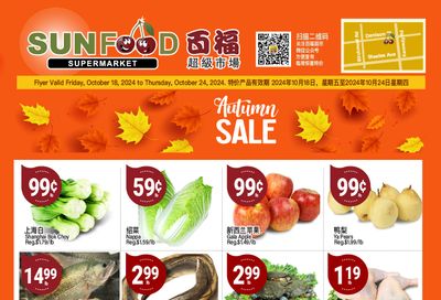 Sunfood Supermarket Flyer October 18 to 24