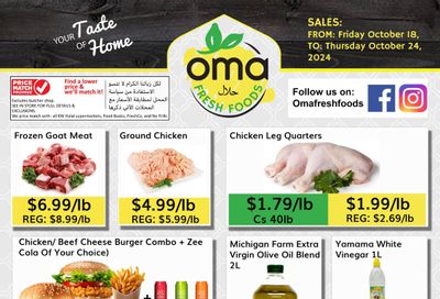 Oma Fresh Foods Flyer October 18 to 24