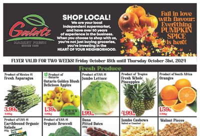 Galati Market Fresh Flyer October 18 to 31