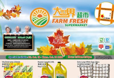 Farm Fresh Supermarket Flyer October 18 to 24