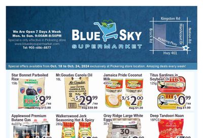 Blue Sky Supermarket (Pickering) Flyer October 18 to 24