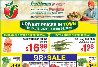 Fruiticana (Calgary) Flyer October 18 to 24