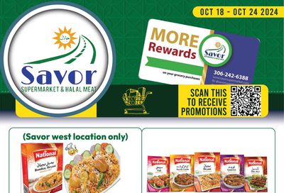 Savor Supermarket Flyer October 18 to 24