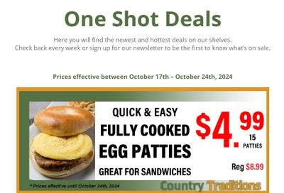 Country Traditions One-Shot Deals Flyer October 17 to 24