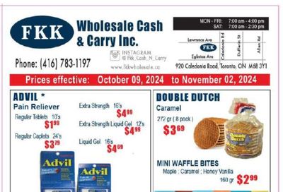 FKK Wholesale Cash & Carry Flyer October 9 to November 2