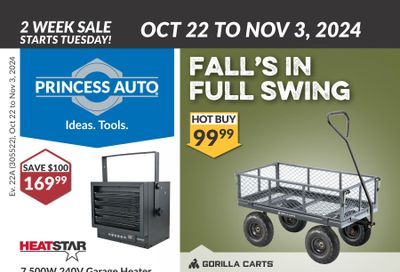 Princess Auto Flyer October 22 to November 3