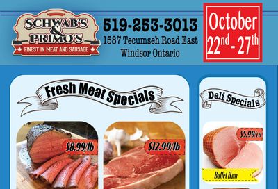 Schwab's & Primo's Flyer October 22 to 27