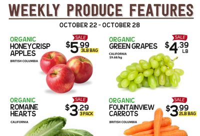 Pomme Natural Market Weekly Produce Flyer October 22 to 28