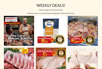 Robert's Fresh and Boxed Meats Flyer October 21 to 28