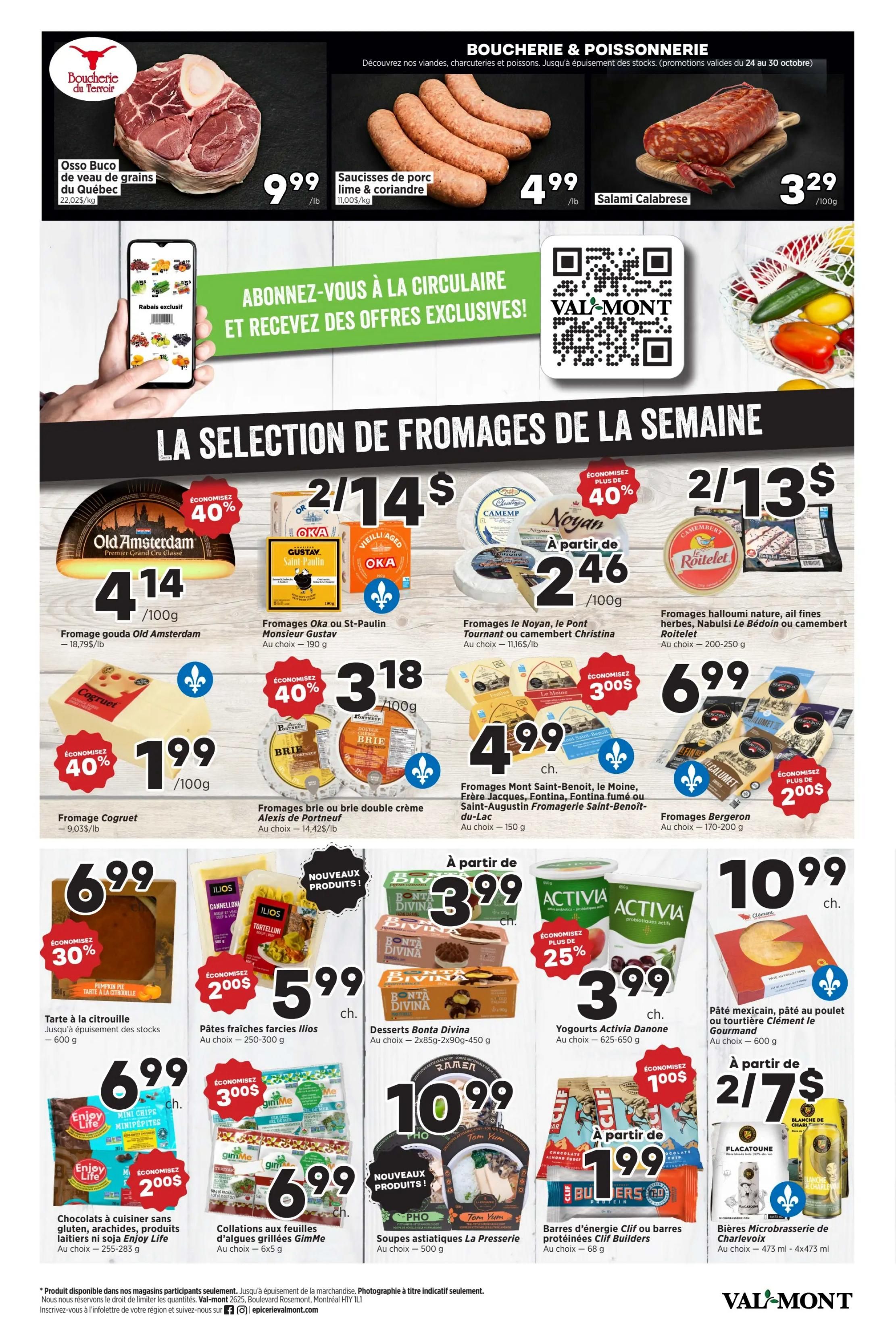 Val-Mont Flyer October 24 to 30