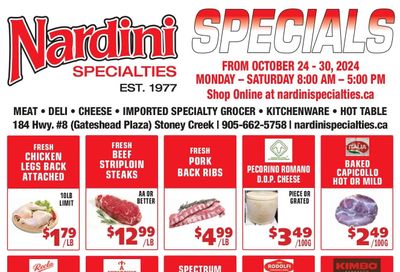 Nardini Specialties Flyer October 24 to 30