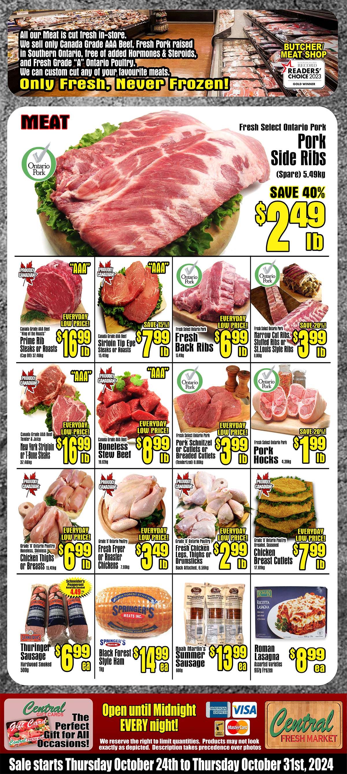 Central Fresh Market Flyer October 24 to 31