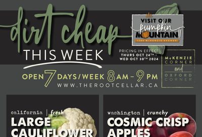 The Root Cellar Flyer October 24 to 30