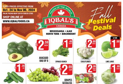 Iqbal Foods Flyer October 24 to November 6