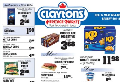 Claytons Heritage Market Flyer October 25 to 31