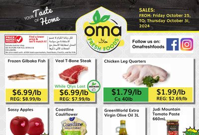 Oma Fresh Foods Flyer October 25 to 31