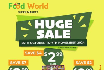 Food World Supermarket Flyer October 25 to November 7