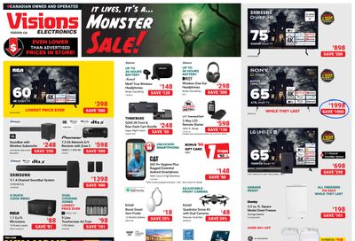 Visions Electronics Monster Sale Flyer October 25 to 31