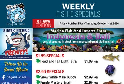 Big Al's (Ottawa) Weekly Specials October 25 to 31