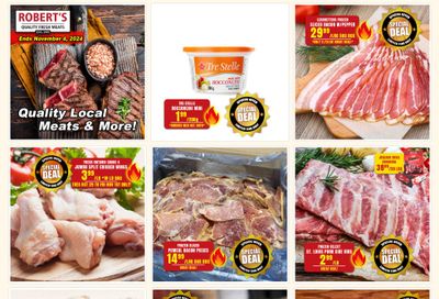 Robert's Fresh and Boxed Meats Flyer October 28 to November 4