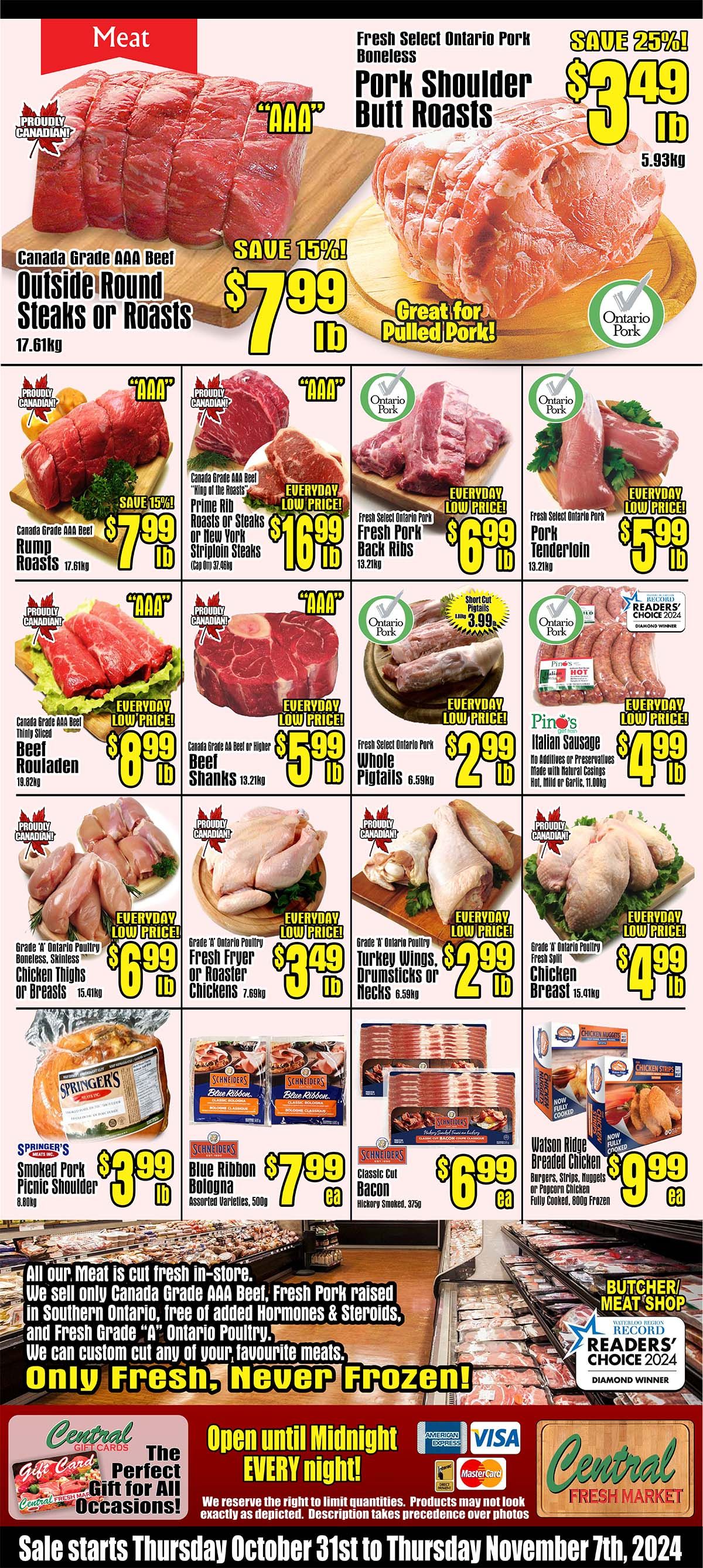 Central Fresh Market Flyer October 31 to November 7