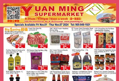 Yuan Ming Supermarket Flyer November 1 to 7