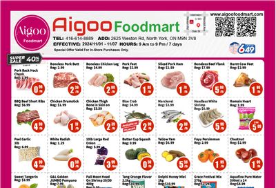 Aigoo Foodmart Flyer November 1 to 7