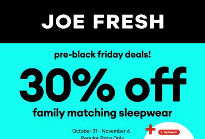 Joe Fresh Flyer October 31 to November 6