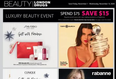 London Drugs Luxury Beauty Event Flyer November 1 to 13