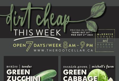 The Root Cellar Flyer October 31 to November 6